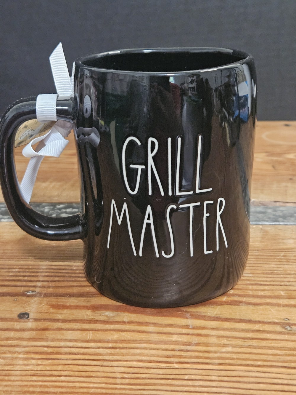 Rae Dunn Grill Master Black Ceramic Mug W/Snoopy